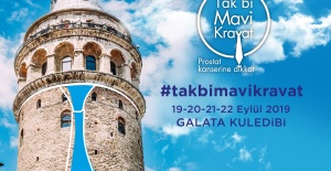 GALATA KULESİ, PROSTAT KANSERİ’NE DİKKAT ÇEKMEK İÇİN  MAVİ KRAVAT TAKIYOR