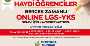 OSMANGAZİ'DEN ÖĞRENCİLERE ONLİNE SINAV DESTEĞİ