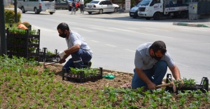 Çevreyolu kavşağı yeniden çiçeklendirildi