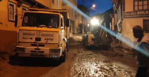 ORHANGAZİ BELEDİYESİ SEL YAŞANAN SÖLÖZ MAHALLESİNDE