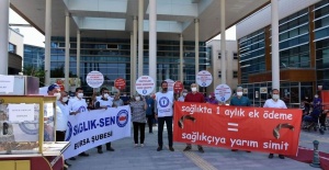 Bursa'da sağlık çalışanları isyan etti