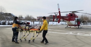Bursa'da helikopter ambulans bu kez 78 yaşındaki hastayı taşıdı