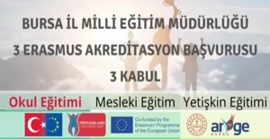 BURSAİL MİLLİ EĞİTİM MÜDÜRLÜĞÜNE 3 AYRI ALANDA ERASMUS AKREDİTASYONU