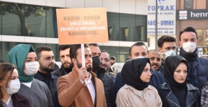 AK KADINLAR KADINA ŞİDDETE HAYIR  DEDİ