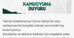 Bursaspor, Teknik Direktör Özcan Bizati ile yollarını ayırdı