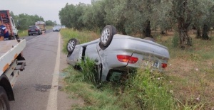 Bursa Orhangazi'de otomobil takla attı: 1 ölü, 2 yaralı