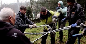 Bursa Uludağ Teleferiği'ne kış bakımı yapıldı