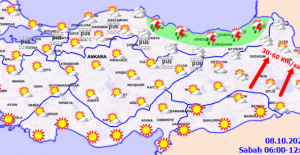 8 Ekim hava tahmin raporu yayımlandı... Doğu Anadolu'da yağışlara dikkat!