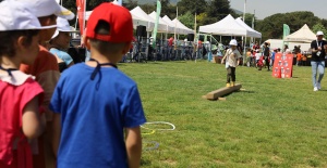 Bursa Uluslararası Spor Festivali’nde çocuklar doyasıya eğlendi