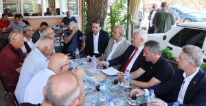 Başkan Bozbey'den üründa zarar gören ziyaret