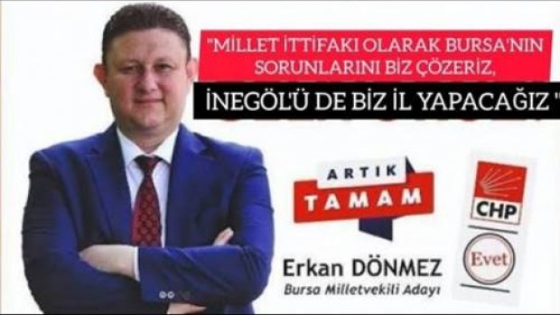 CHP BURSA MİLLETVEKİLİ ADAYI ERKAN DÖNMEZ; MİLLET İTTİFAKI OLARAK BURSA'NIN SORUNLARINI BİZ ÇÖZERİZ